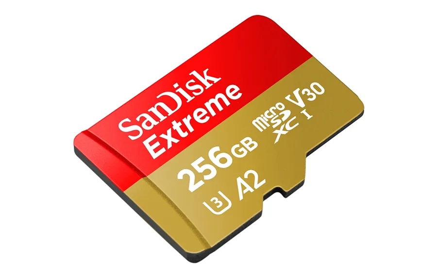 Karta pamięci SanDisk Extreme microSDXC 256 GB A2 C10 V30 UHS-I U3 (190 MB/s) + adapter SD